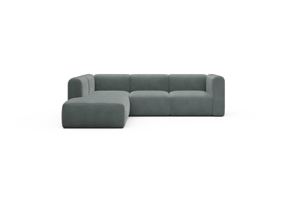 Rund Casual Modular Sofa - Configurations 2 - M1H - 266 x 224 cm - Open-end + 2,5 Seater - 812 Smooth Smooth Silver Grey