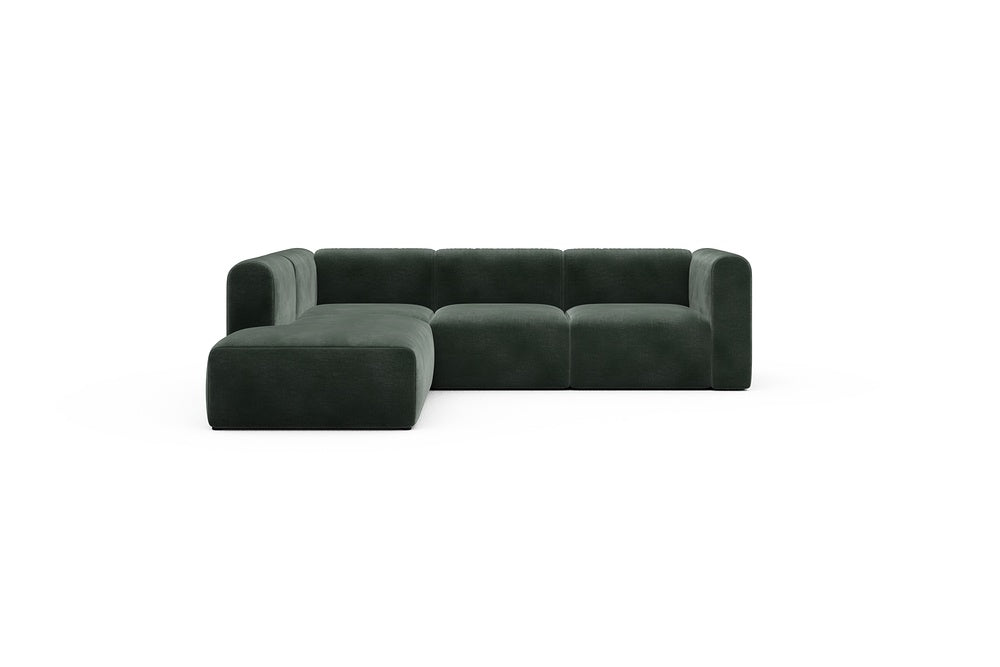 Rund Casual Modular Sofa - Configurations 2 - M1H - 266 x 224 cm - Open-end + 2,5 Seater - 814 Smooth Laural Green