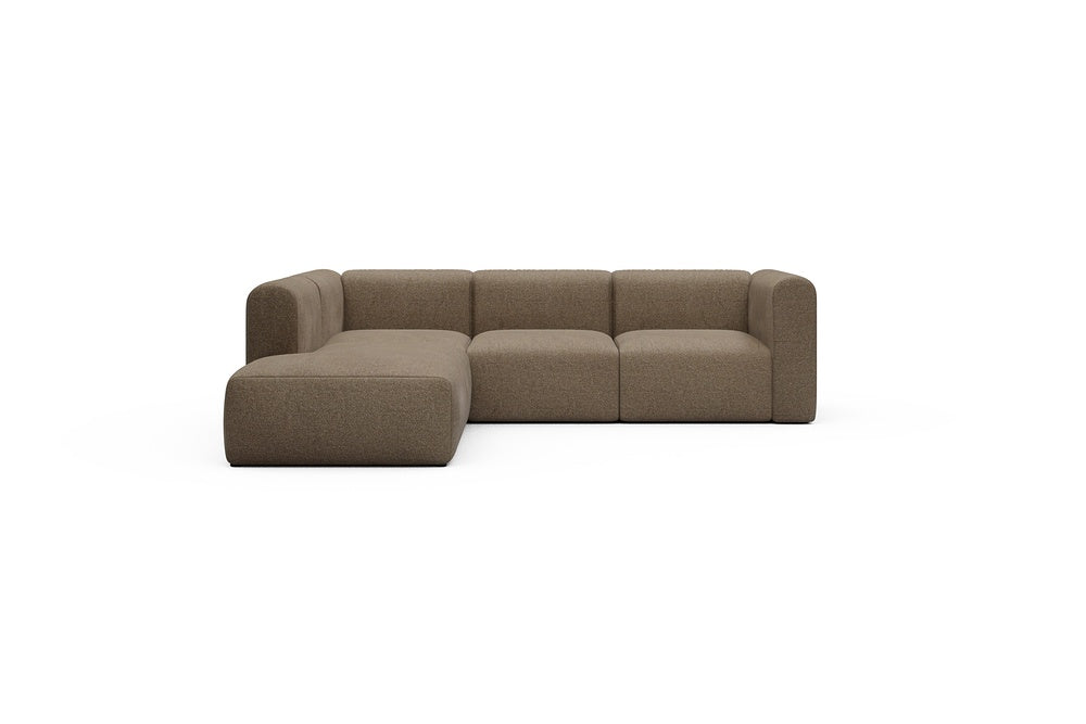 Rund Casual Modular Sofa - Configurations 2 - M1H - 266 x 224 cm - Open-end + 2,5 Seater - 817 Aivi Khaki Brown