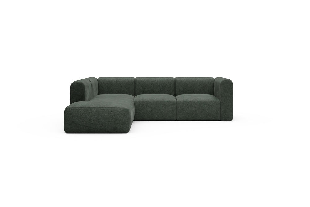 Rund Casual Modular Sofa - Configurations 2 - M1H - 266 x 224 cm - Open-end + 2,5 Seater - 818 Aivi Pine Green