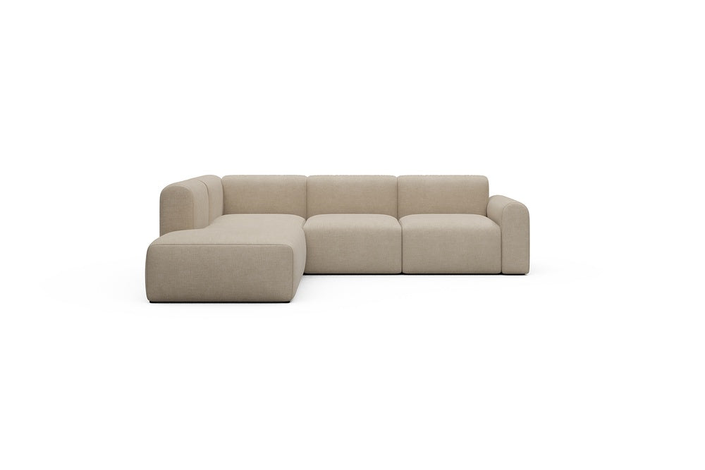 Rund Casual Modular Sofa - Configurations 2 - M1L - 266 x 224 cm - Open-end + 2,5 Seater - 410 Esina Almond Beige