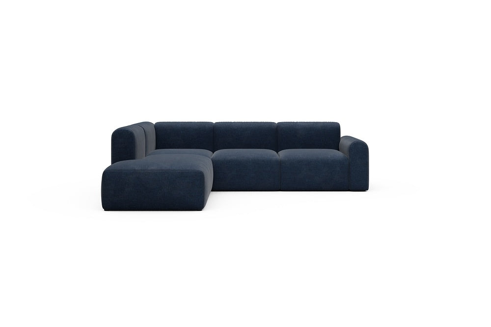 Rund Casual Modular Sofa - Configurations 2 - M1L - 266 x 224 cm - Open-end + 2,5 Seater - 414 Esina Indigo Blue