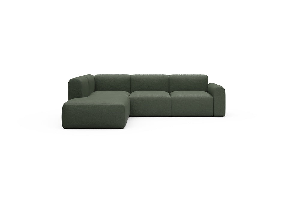 Rund Casual Modular Sofa - Configurations 2 - M1L - 266 x 224 cm - Open-end + 2,5 Seater - 488 Denari Forest Green