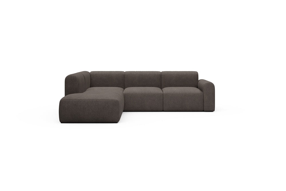 Rund Casual Modular Sofa - Configurations 2 - M1L - 266 x 224 cm - Open-end + 2,5 Seater - 530 Bouclé Taupe