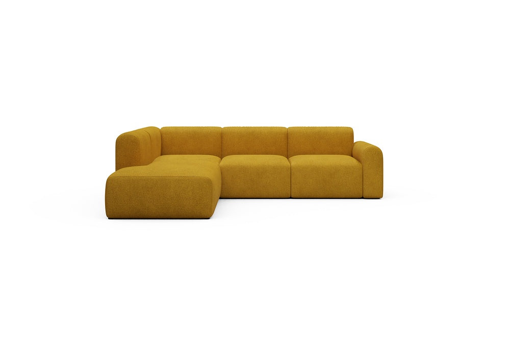 Rund Casual Modular Sofa - Configurations 2 - M1L - 266 x 224 cm - Open-end + 2,5 Seater - 536 Bouclé Ochre