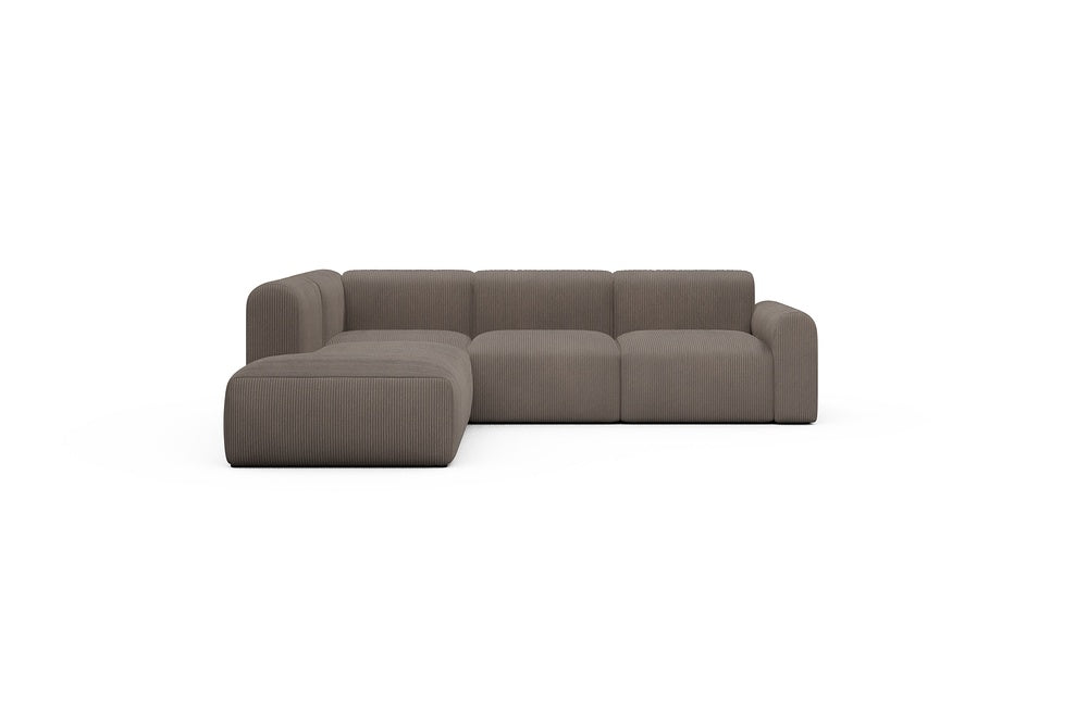 Rund Casual Modular Sofa - Configurations 2 - M1L - 266 x 224 cm - Open-end + 2,5 Seater - 596 Corduroy Mocha