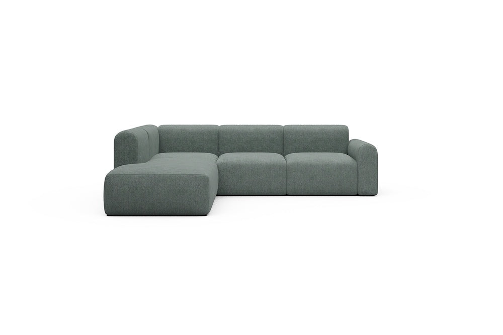 Rund Casual Modular Sofa - Configurations 2 - M1L - 266 x 224 cm - Open-end + 2,5 Seater - 770 Carreno Cielo Blue