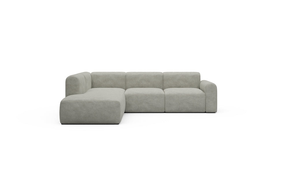 Rund Casual Modular Sofa - Configurations 2 - M1L - 266 x 224 cm - Open-end + 2,5 Seater - 773 Carreno Moon Stone White