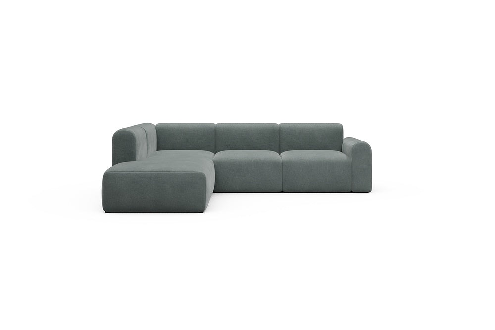 Rund Casual Modular Sofa - Configurations 2 - M1L - 266 x 224 cm - Open-end + 2,5 Seater - 812 Smooth Smooth Silver Grey