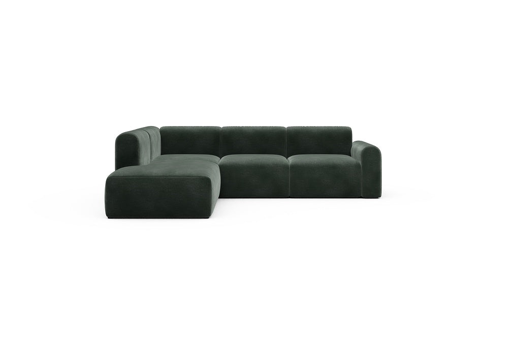 Rund Casual Modular Sofa - Configurations 2 - M1L - 266 x 224 cm - Open-end + 2,5 Seater - 814 Smooth Laural Green