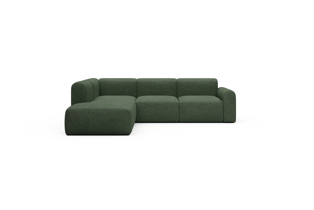 Rund Casual Modular Sofa - Configurations 2 - M1L - 266 x 224 cm - Open-end + 2,5 Seater - 869 Vanora Deep Green