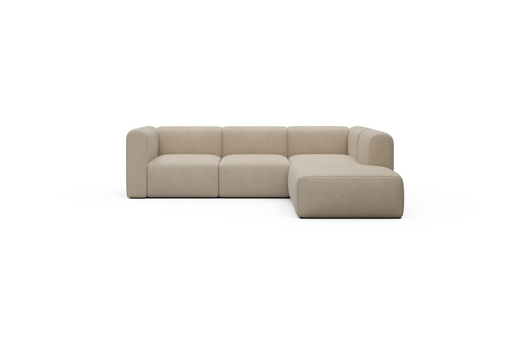 Rund Casual Modular Sofa - Configurations 2 - M2H - 266 x 224 cm - 3 Seater + Open-end - 410 Esina Almond Beige
