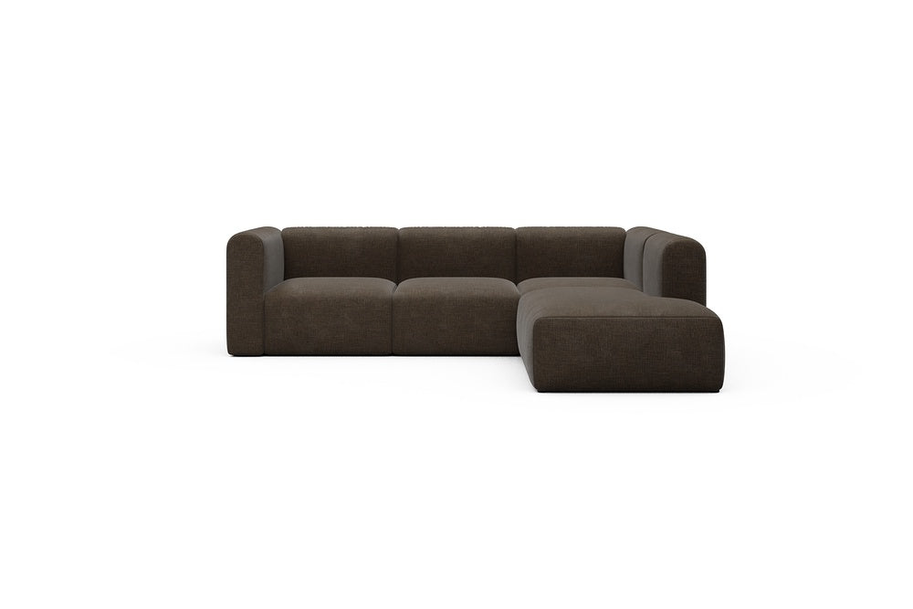 Rund Casual Modular Sofa - Configurations 2 - M2H - 266 x 224 cm - 3 Seater + Open-end - 411 Esina Cedar Brown