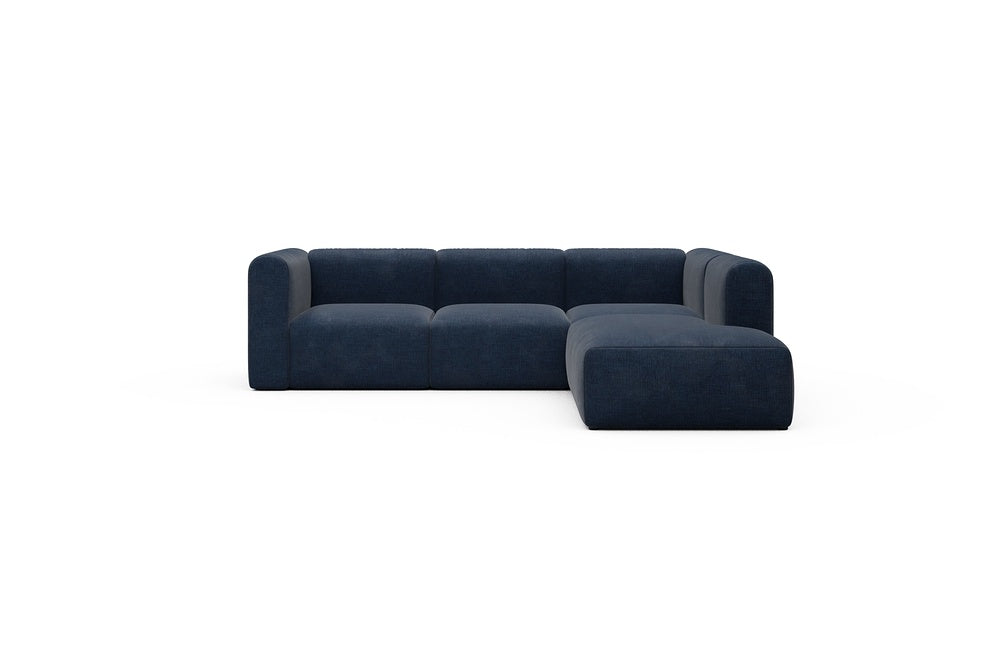 Rund Casual Modular Sofa - Configurations 2 - M2H - 266 x 224 cm - 3 Seater + Open-end - 414 Esina Indigo Blue
