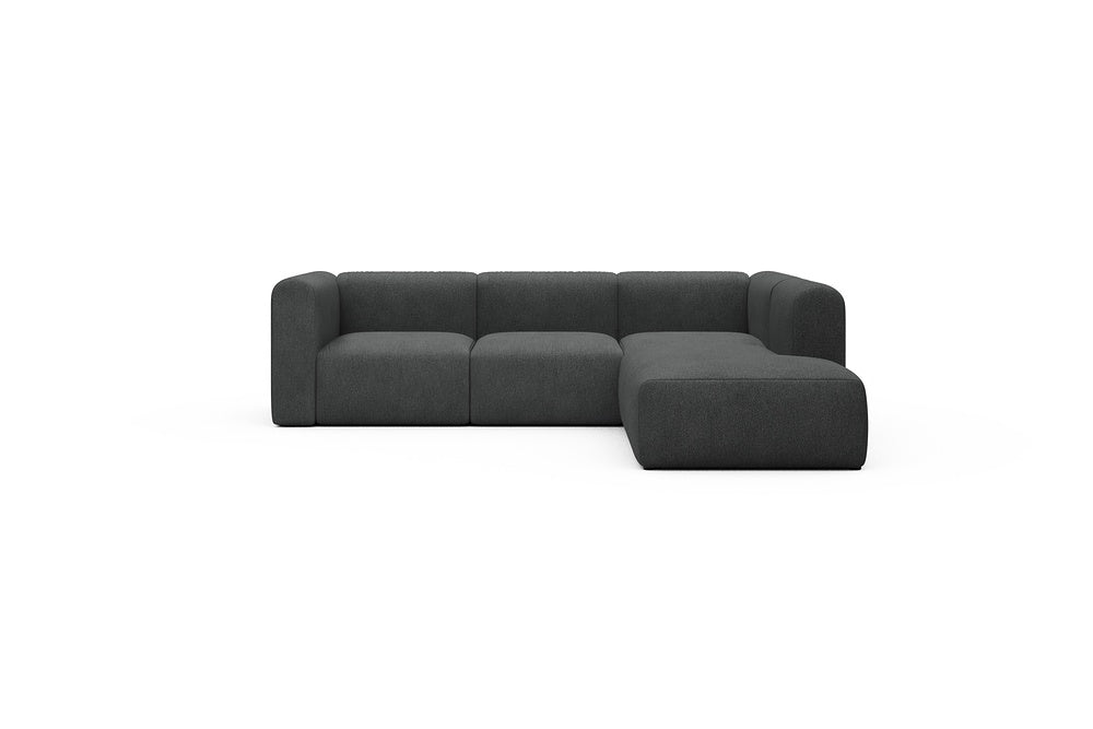 Rund Casual Modular Sofa - Configurations 2 - M2H - 266 x 224 cm - 3 Seater + Open-end - 529 Bouclé Charcoal