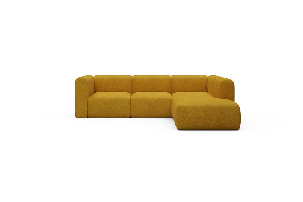 Rund Casual Modular Sofa - Configurations 2 - M2H - 266 x 224 cm - 3 Seater + Open-end - 536 Bouclé Ochre