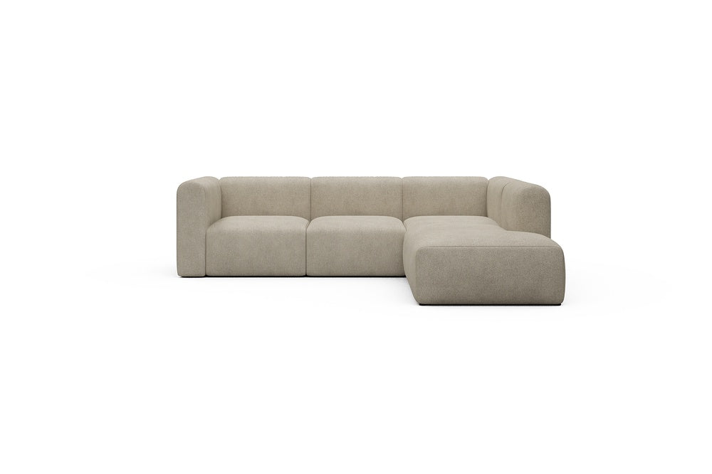Rund Casual Modular Sofa - Configurations 2 - M2H - 266 x 224 cm - 3 Seater + Open-end - 539 Bouclé Beige