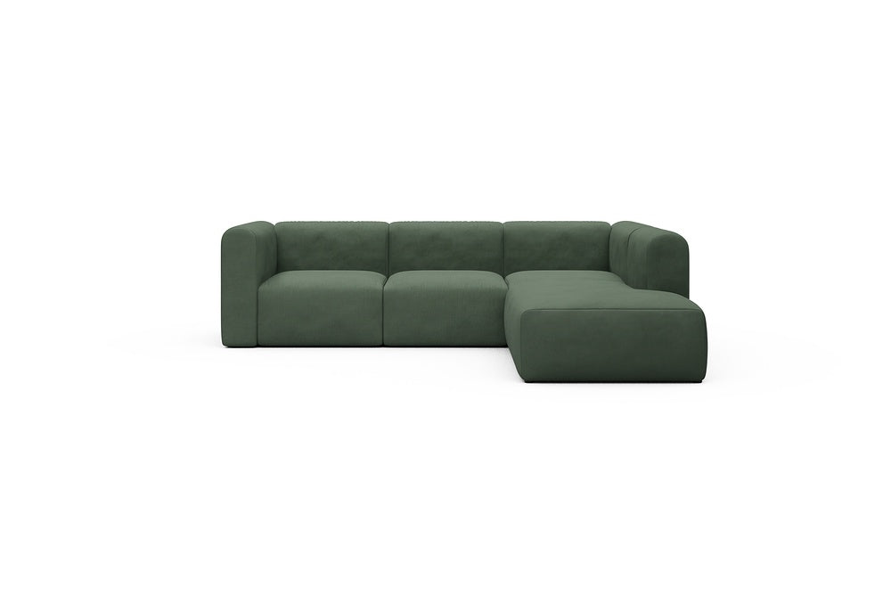 Rund Casual Modular Sofa - Configurations 2 - M2H - 266 x 224 cm - 3 Seater + Open-end - 769 Cura Saga Green