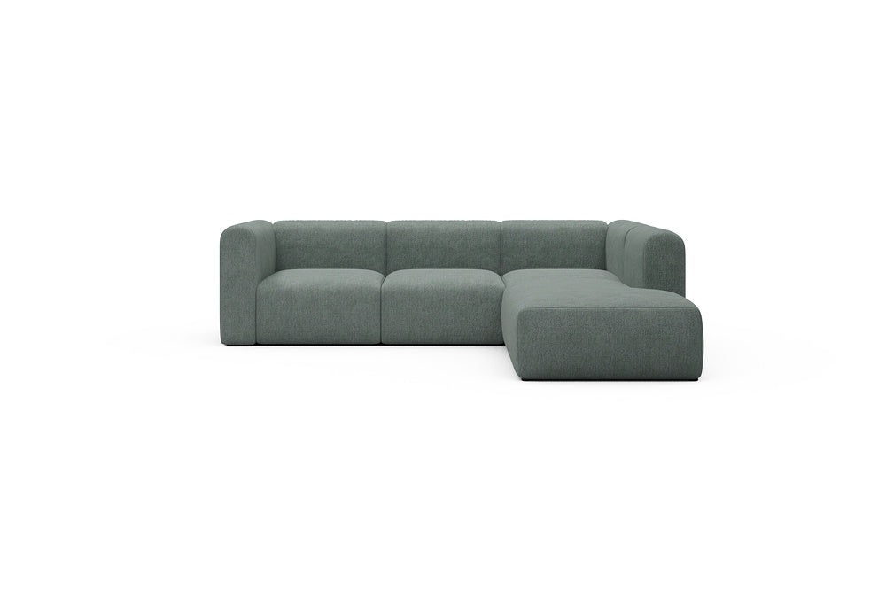 Rund Casual Modular Sofa - Configurations 2 - M2H - 266 x 224 cm - 3 Seater + Open-end - 770 Carreno Cielo Blue