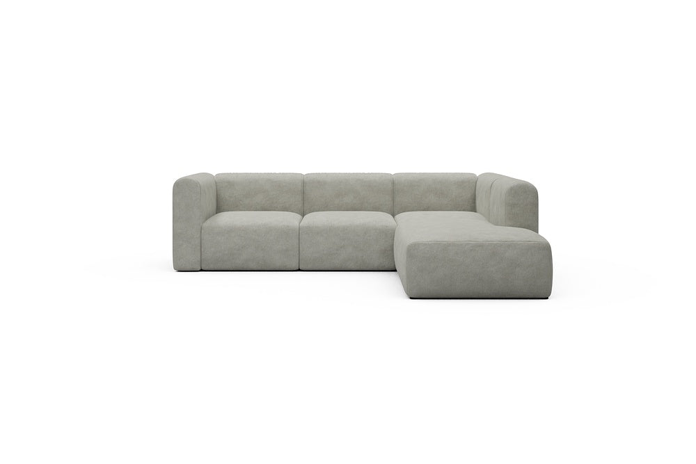 Rund Casual Modular Sofa - Configurations 2 - M2H - 266 x 224 cm - 3 Seater + Open-end - 773 Carreno Moon Stone White