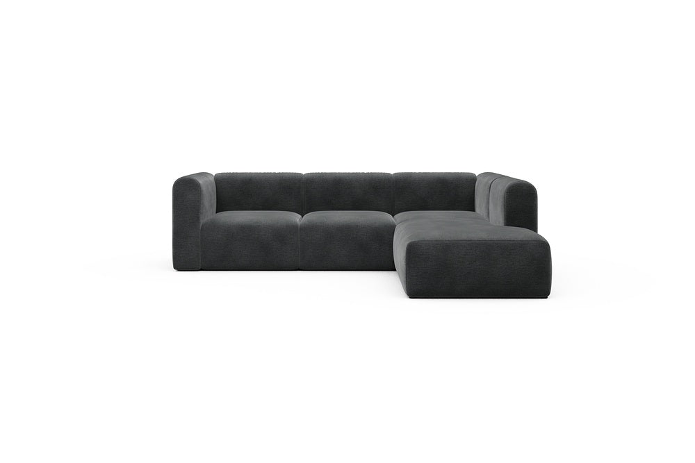 Rund Casual Modular Sofa - Configurations 2 - M2H - 266 x 224 cm - 3 Seater + Open-end - 811 Smooth Deep Warm Grey