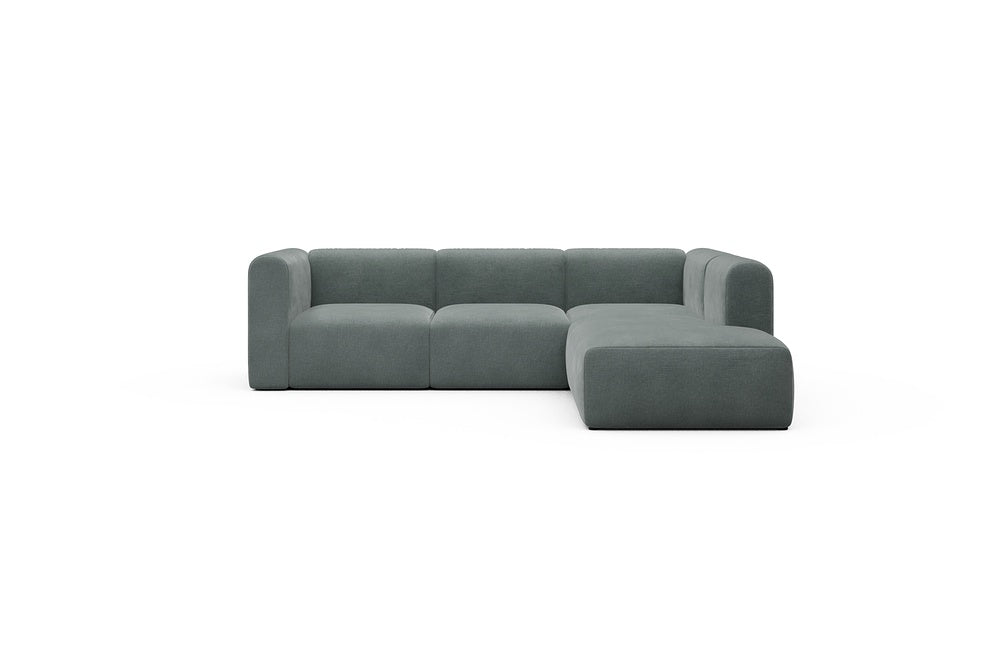 Rund Casual Modular Sofa - Configurations 2 - M2H - 266 x 224 cm - 3 Seater + Open-end - 812 Smooth Smooth Silver Grey