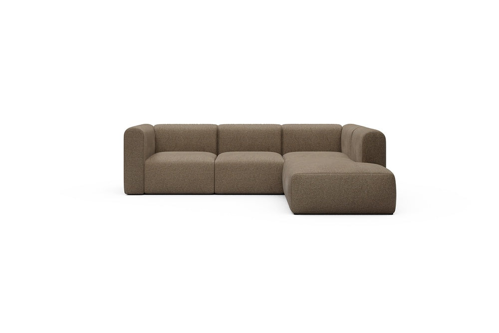 Rund Casual Modular Sofa - Configurations 2 - M2H - 266 x 224 cm - 3 Seater + Open-end - 817 Aivi Khaki Brown