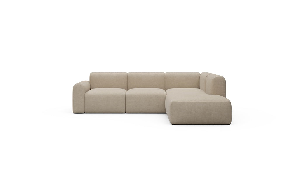 Rund Casual Modular Sofa - Configurations 2 - M2L - 266 x 224 cm - Open-end + 3 Seater - 410 Esina Almond Beige