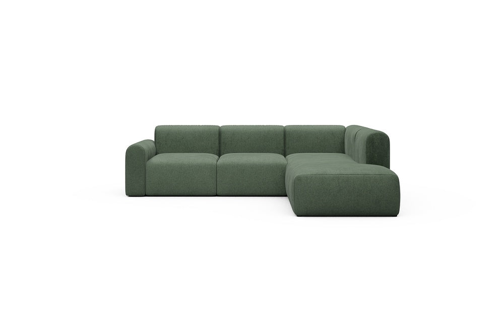 Rund Casual Modular Sofa - Configurations 2 - M2L - 266 x 224 cm - Open-end + 3 Seater - 498 Casone Forest Green