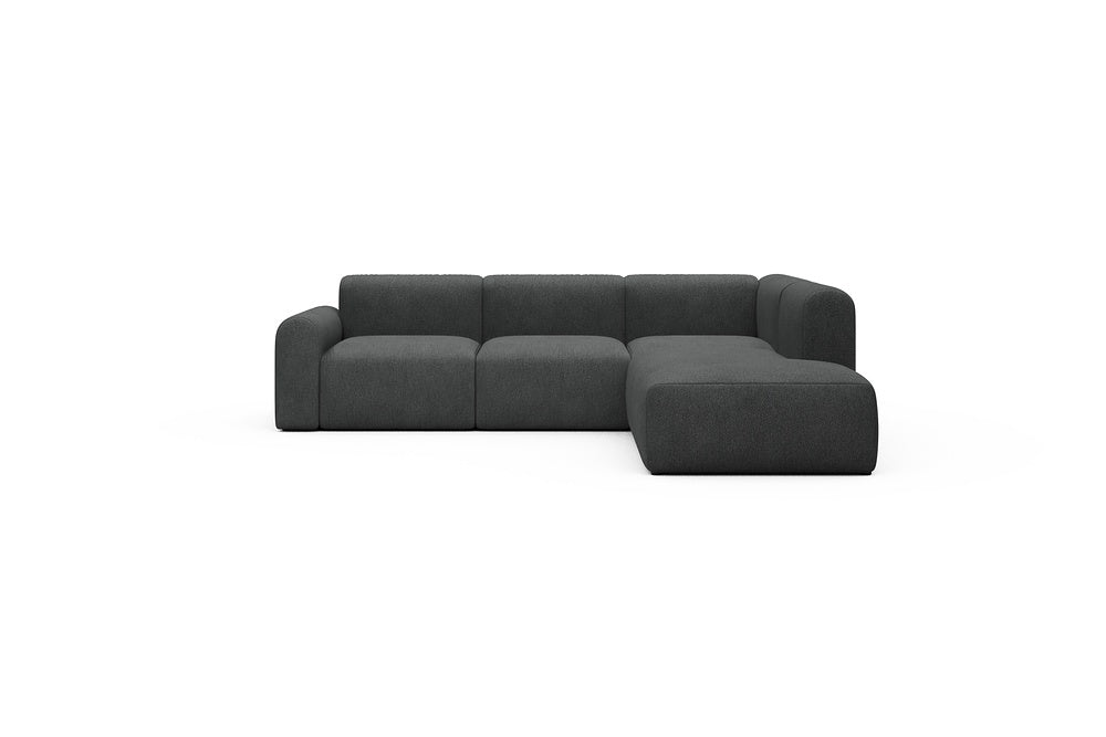 Rund Casual Modular Sofa - Configurations 2 - M2L - 266 x 224 cm - Open-end + 3 Seater - 529 Bouclé Charcoal