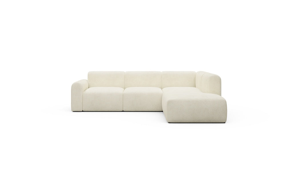 Rund Casual Modular Sofa - Configurations 2 - M2L - 266 x 224 cm - Open-end + 3 Seater - 531 Bouclé Off White