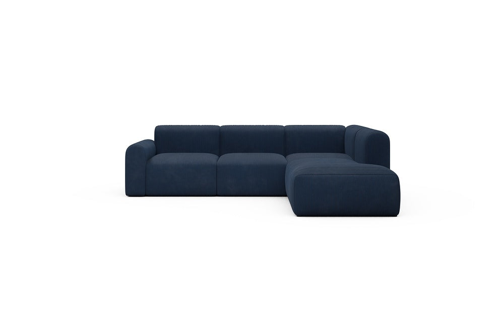Rund Casual Modular Sofa - Configurations 2 - M2L - 266 x 224 cm - Open-end + 3 Seater - 591 Corduroy Midnight-Blue