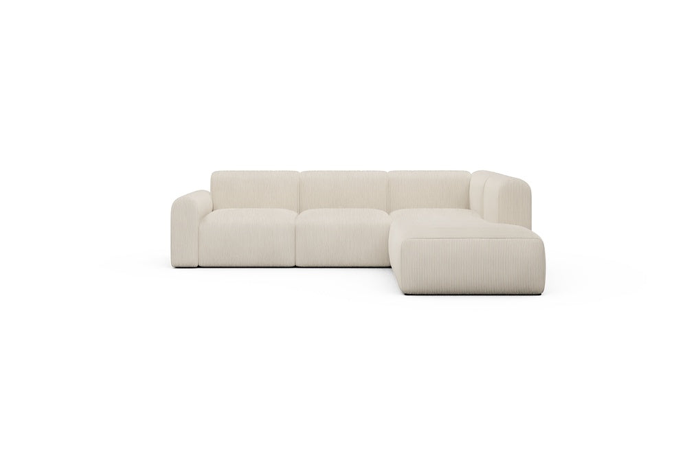 Rund Casual Modular Sofa - Configurations 2 - M2L - 266 x 224 cm - Open-end + 3 Seater - 594 Corduroy Ivory