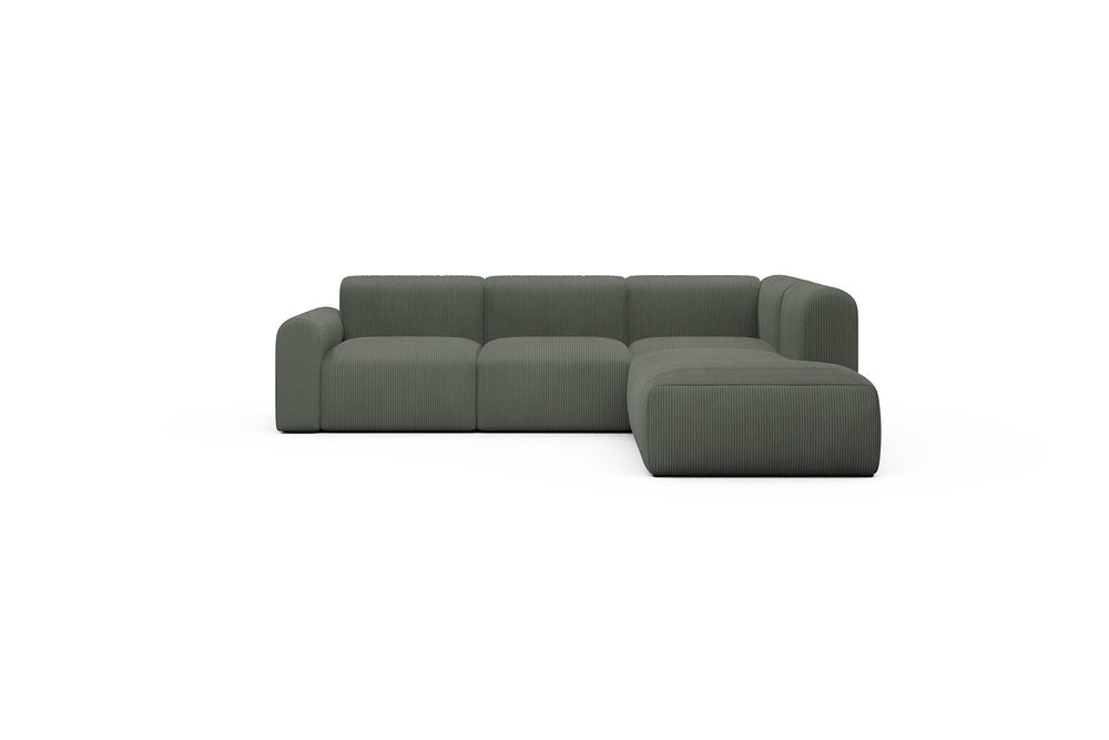 Rund Casual Modular Sofa - Configurations 2 - M2L - 266 x 224 cm - Open-end + 3 Seater - 598 Corduroy Sage
