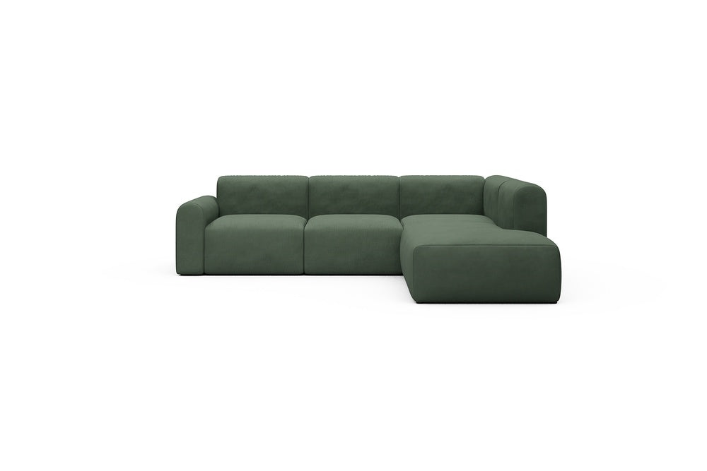 Rund Casual Modular Sofa - Configurations 2 - M2L - 266 x 224 cm - Open-end + 3 Seater - 769 Cura Saga Green