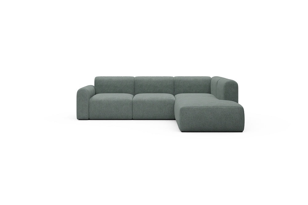 Rund Casual Modular Sofa - Configurations 2 - M2L - 266 x 224 cm - Open-end + 3 Seater - 770 Carreno Cielo Blue