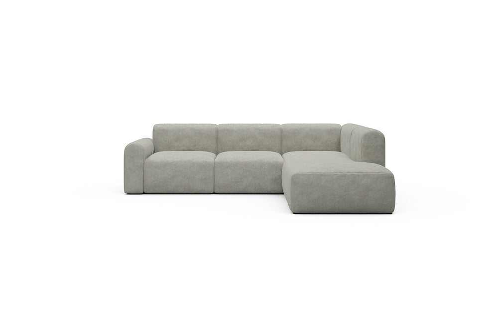 Rund Casual Modular Sofa - Configurations 2 - M2L - 266 x 224 cm - Open-end + 3 Seater - 773 Carreno Moon Stone White