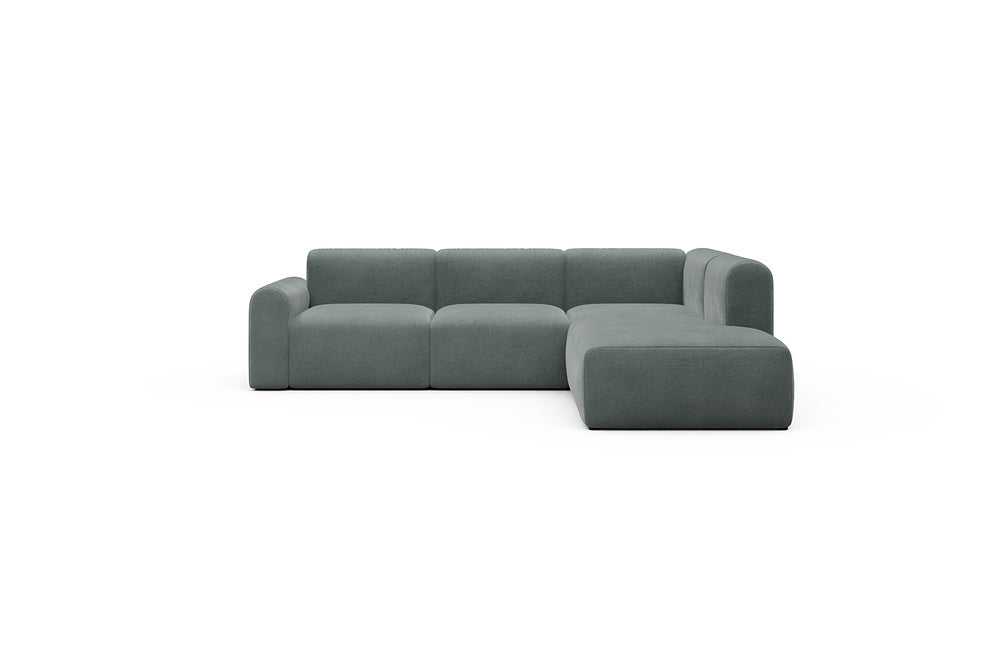 Rund Casual Modular Sofa - Configurations 2 - M2L - 266 x 224 cm - Open-end + 3 Seater - 812 Smooth Smooth Silver Grey