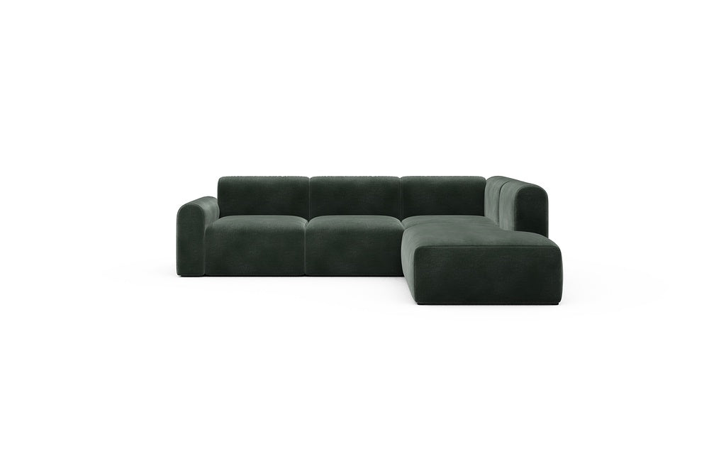 Rund Casual Modular Sofa - Configurations 2 - M2L - 266 x 224 cm - Open-end + 3 Seater - 814 Smooth Laural Green
