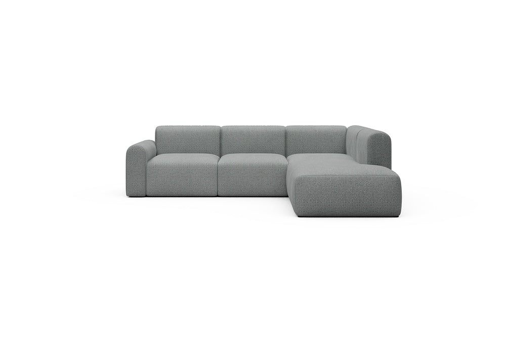 Rund Casual Modular Sofa - Configurations 2 - M2L - 266 x 224 cm - Open-end + 3 Seater - 819 Aivi Gravel Grey