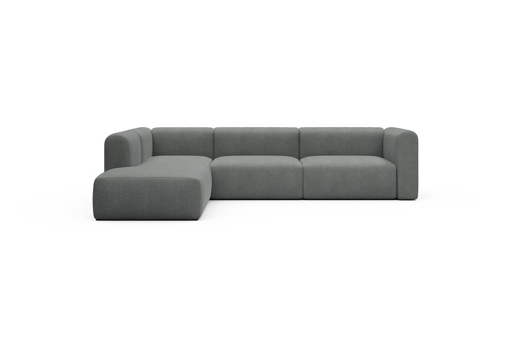 Rund Casual Modular Sofa - Configurations 2 - N1H - 312 x 224 cm - Open-end + 3,5 Seater - 440 Satya Steel Grey