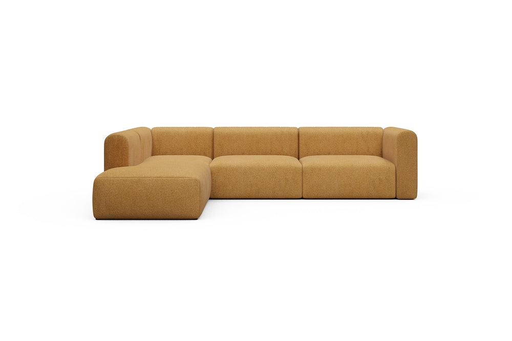 Rund Casual Modular Sofa - Configurations 2 - N1H - 312 x 224 cm - Open-end + 3,5 Seater - 497 Casone Warm Yellow