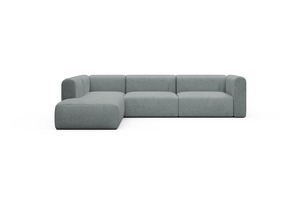 Rund Casual Modular Sofa - Configurations 2 - N1H - 312 x 224 cm - Open-end + 3,5 Seater - 499 Casone Light mixed Green