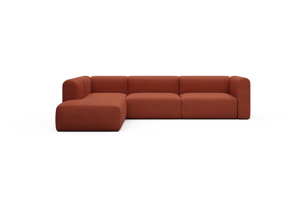 Rund Casual Modular Sofa - Configurations 2 - N1H - 312 x 224 cm - Open-end + 3,5 Seater - 581 Argus Rust