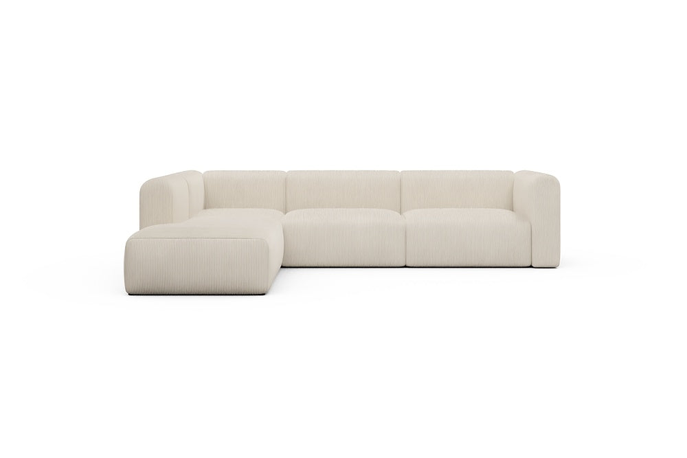 Rund Casual Modular Sofa - Configurations 2 - N1H - 312 x 224 cm - Open-end + 3,5 Seater - 594 Corduroy Ivory
