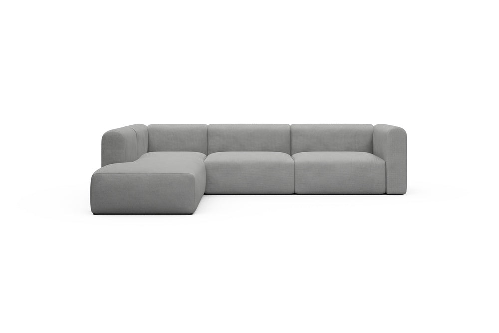 Rund Casual Modular Sofa - Configurations 2 - N1H - 312 x 224 cm - Open-end + 3,5 Seater - 764 Cura Sand Grey