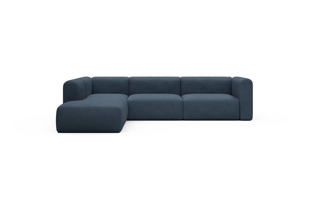 Rund Casual Modular Sofa - Configurations 2 - N1H - 312 x 224 cm - Open-end + 3,5 Seater - 768 Cura Oxford Blue