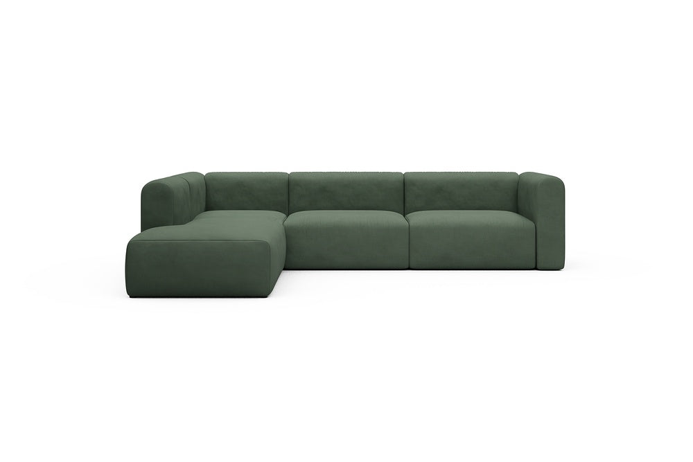 Rund Casual Modular Sofa - Configurations 2 - N1H - 312 x 224 cm - Open-end + 3,5 Seater - 769 Cura Saga Green
