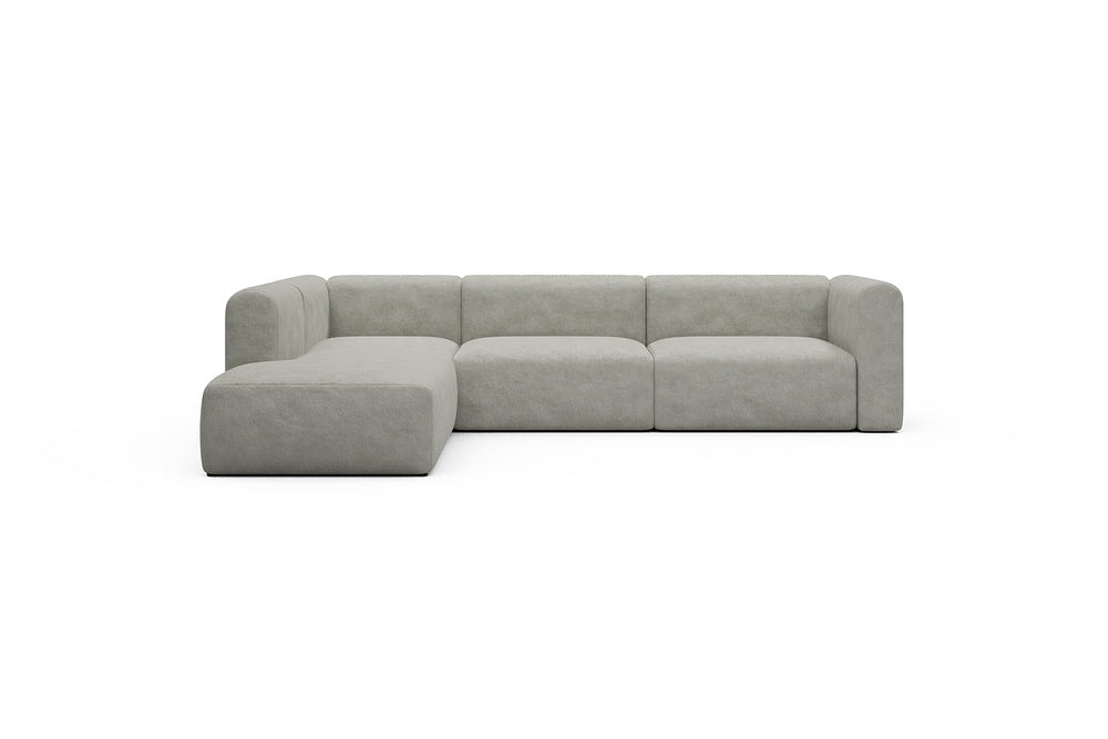 Rund Casual Modular Sofa - Configurations 2 - N1H - 312 x 224 cm - Open-end + 3,5 Seater - 773 Carreno Moon Stone White