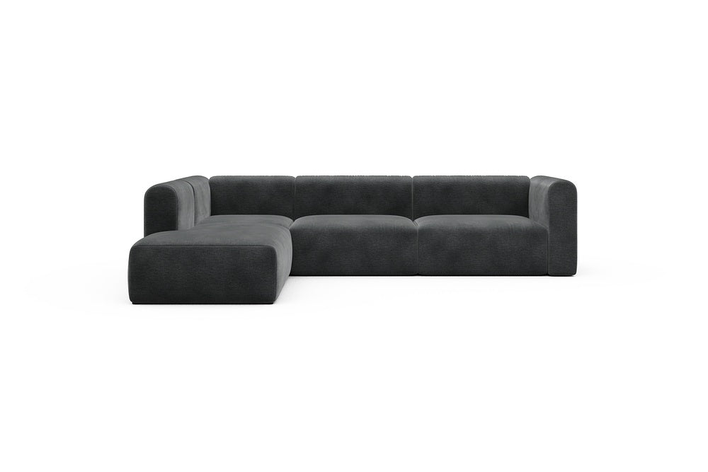 Rund Casual Modular Sofa - Configurations 2 - N1H - 312 x 224 cm - Open-end + 3,5 Seater - 811 Smooth Deep Warm Grey